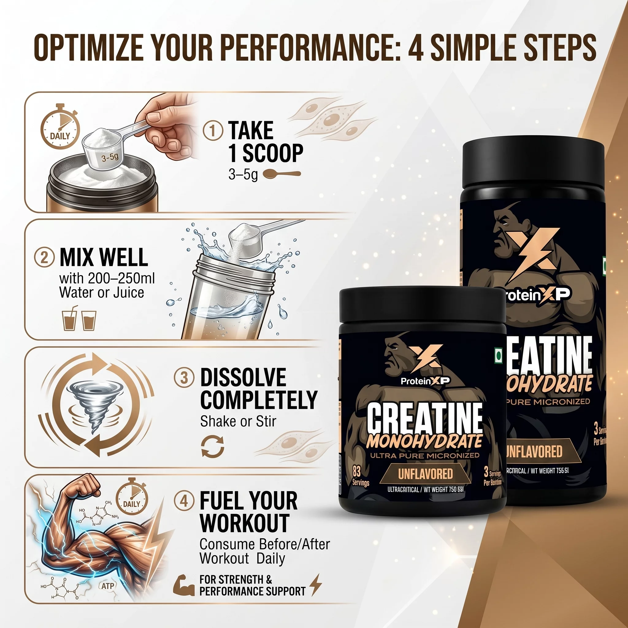 Creatine Monohydrate-Unflavoured in Bengaluru product image
