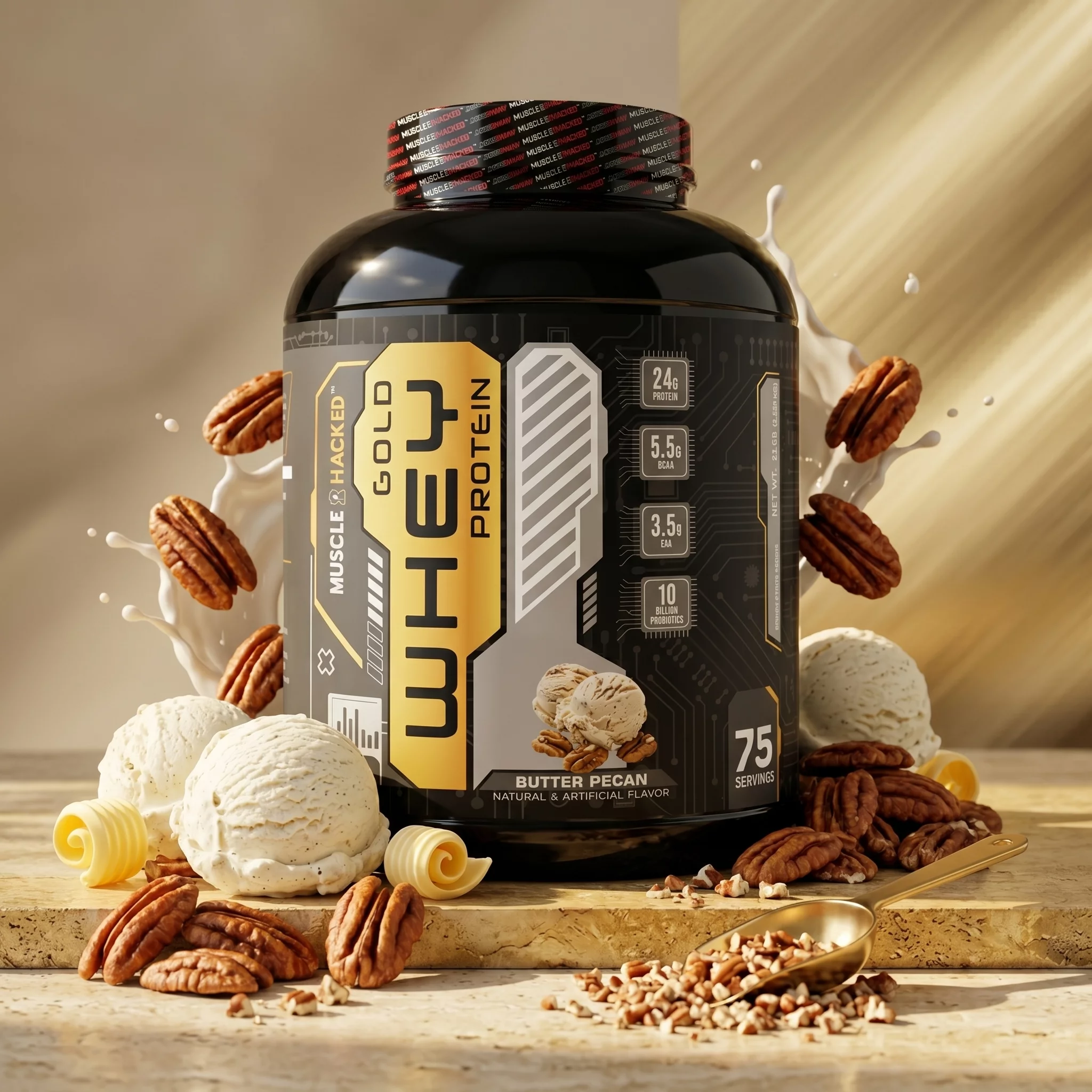 Gold Whey Protein-Butter Pecan-75 Serving in Bengaluru product image
