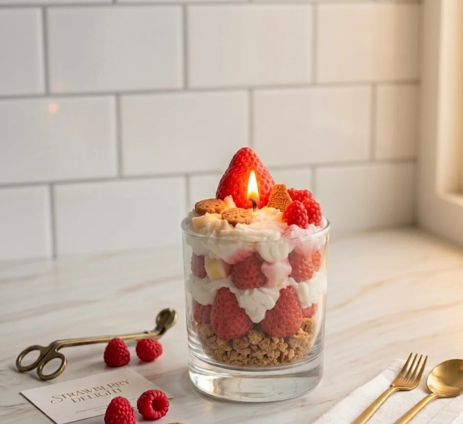  Strawberry Delight Jar Candle in Ahmedabad | Hettvalley Hettvalley 