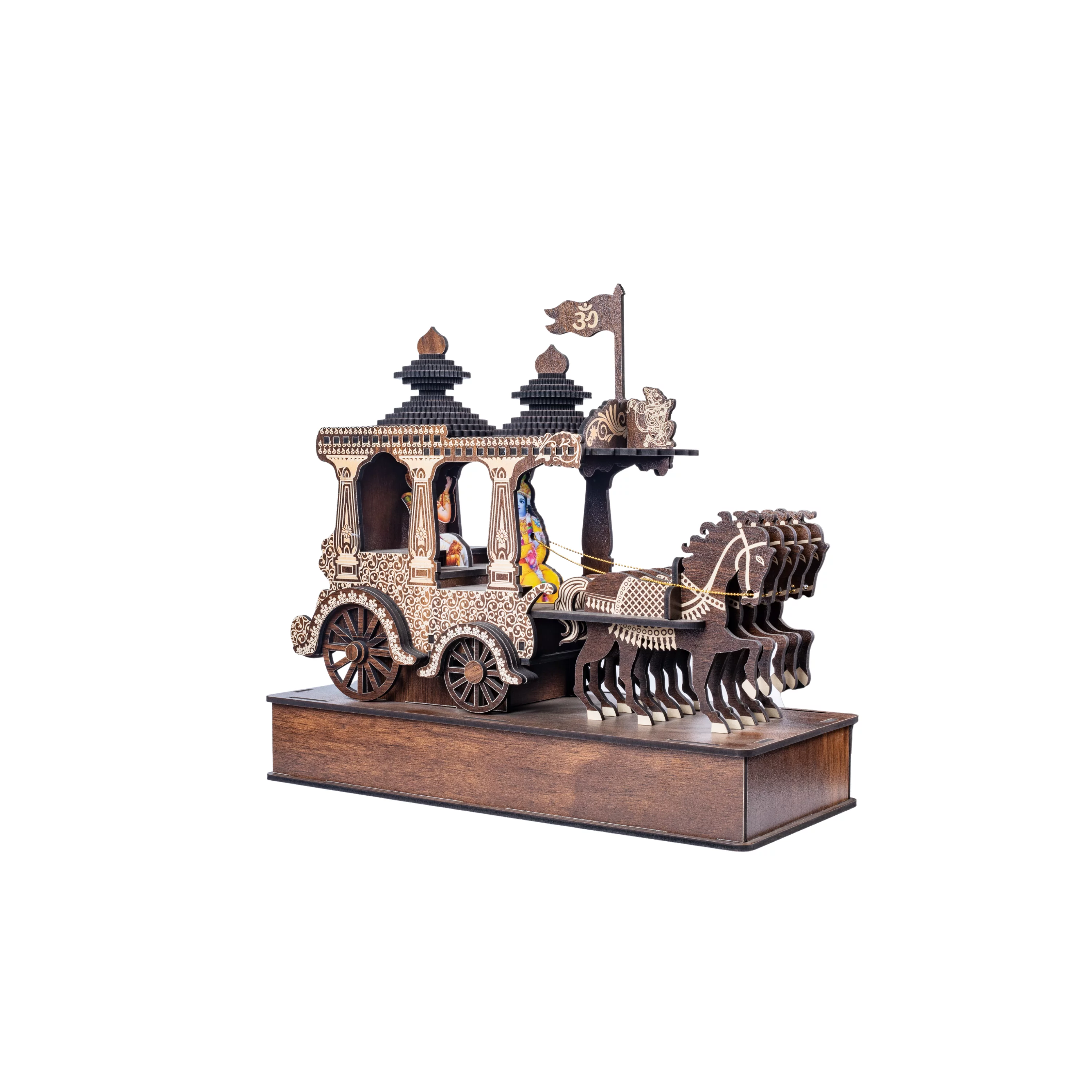 MDF BRAWON WOODEN KRISHNA ARJUN RATH in SURAT product image