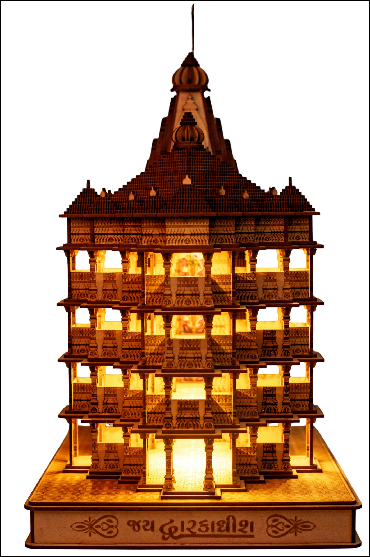 Wooden Dwaraka Temple in Laser Art SURAT product image