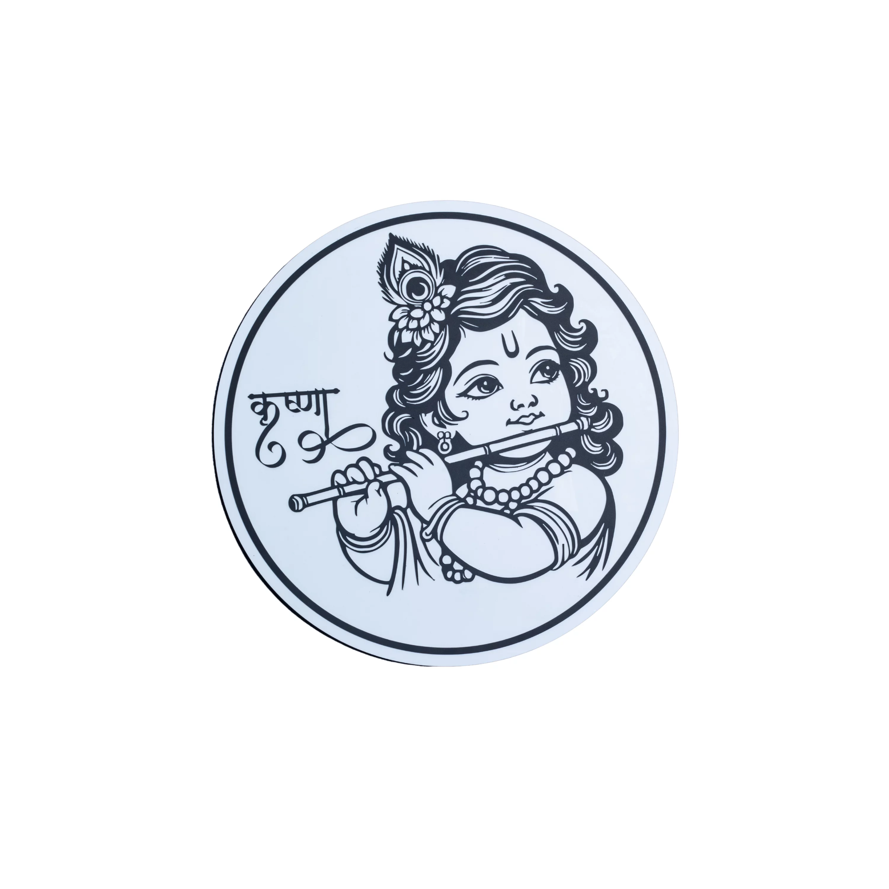 BAL KRISHNA ACRYLIC LASER CUTTING ROUND PHOTO FRAME in product image