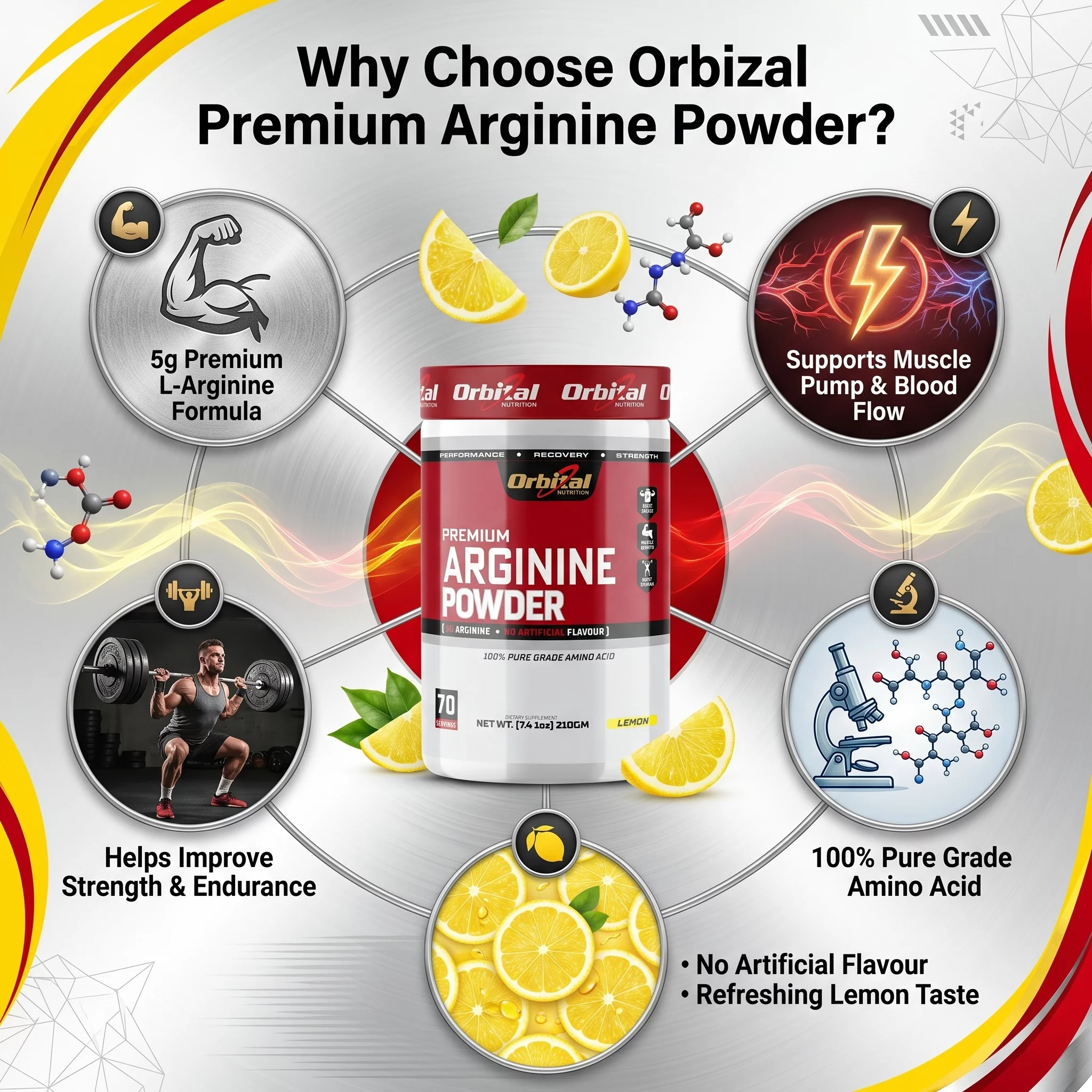 Premium Arginine Powder-Lemon in Bengaluru product image