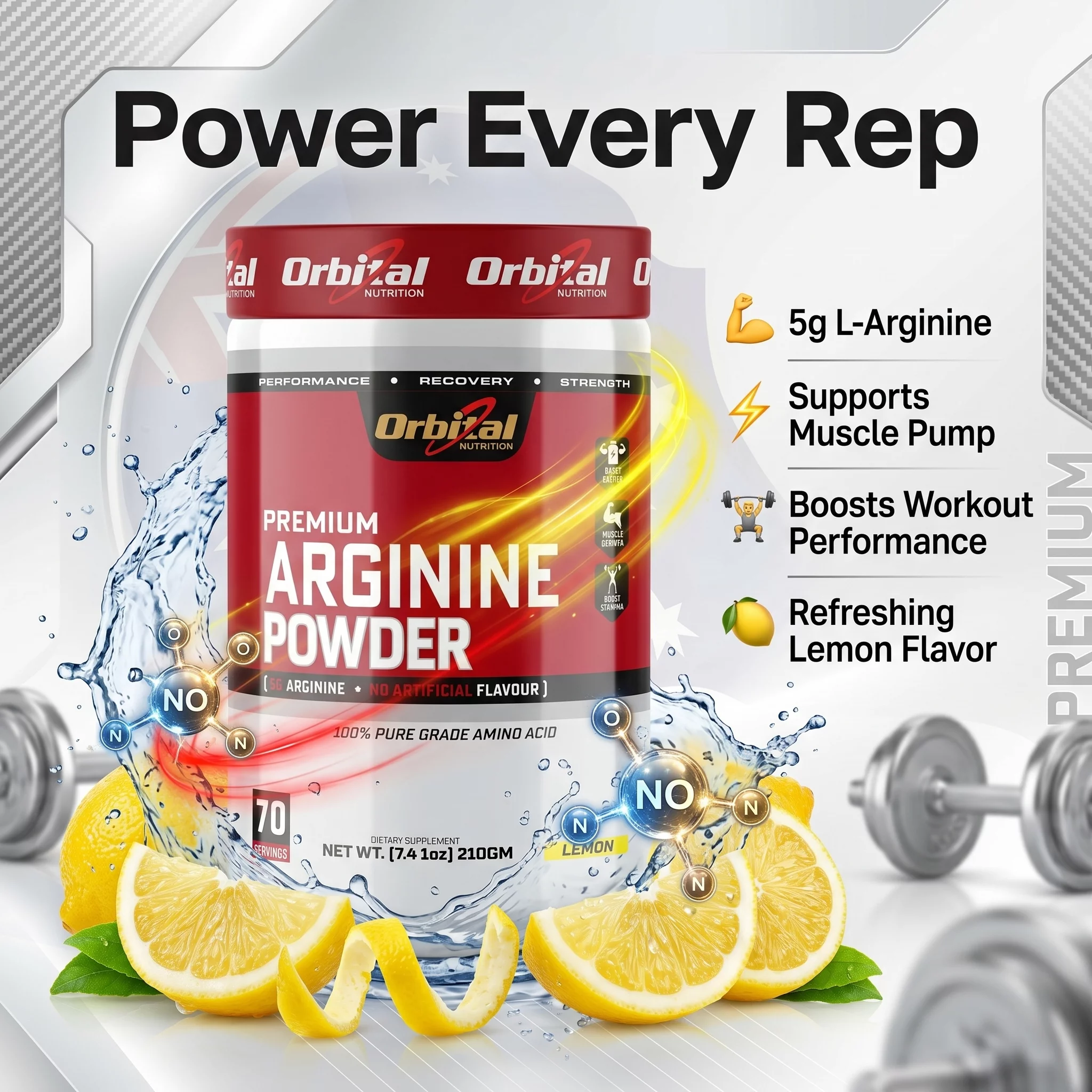 Premium Arginine Powder-Lemon in Bengaluru product image