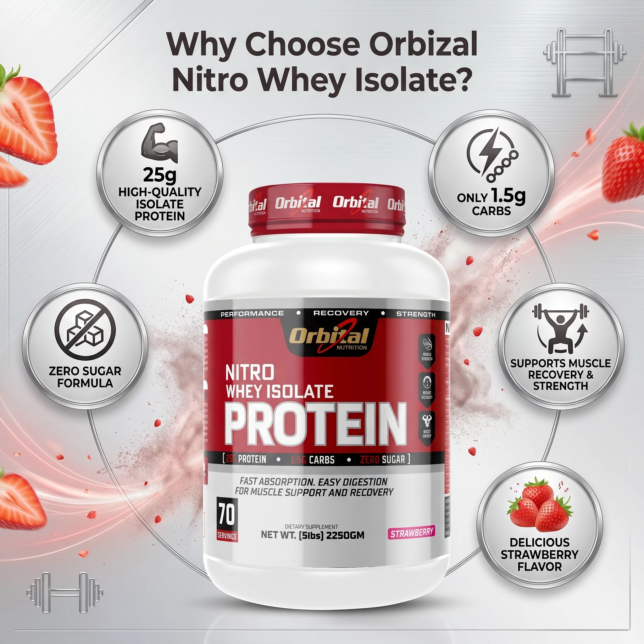 NITRO WHEY ISOLATE PRO-STRAWBERRY in Bengaluru product image
