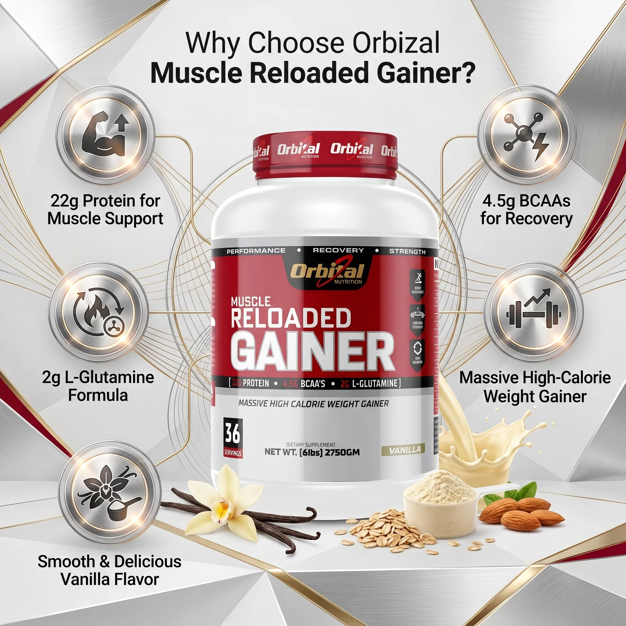 MUSCLE RELOADED GAINER-VANILLA in Bengaluru product image