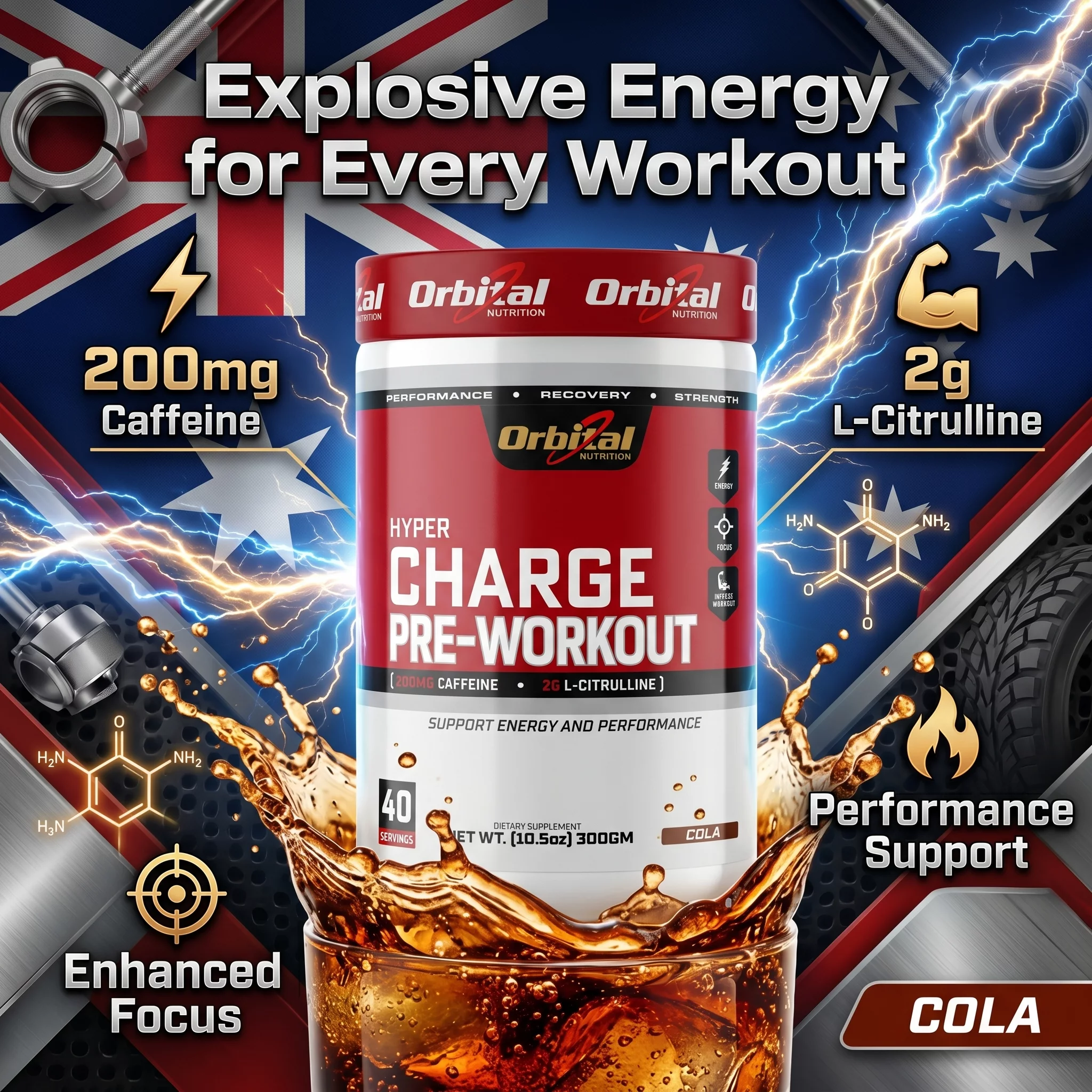 HYPER CHARGE PRE-WORKOUT-COLA in Bengaluru product image