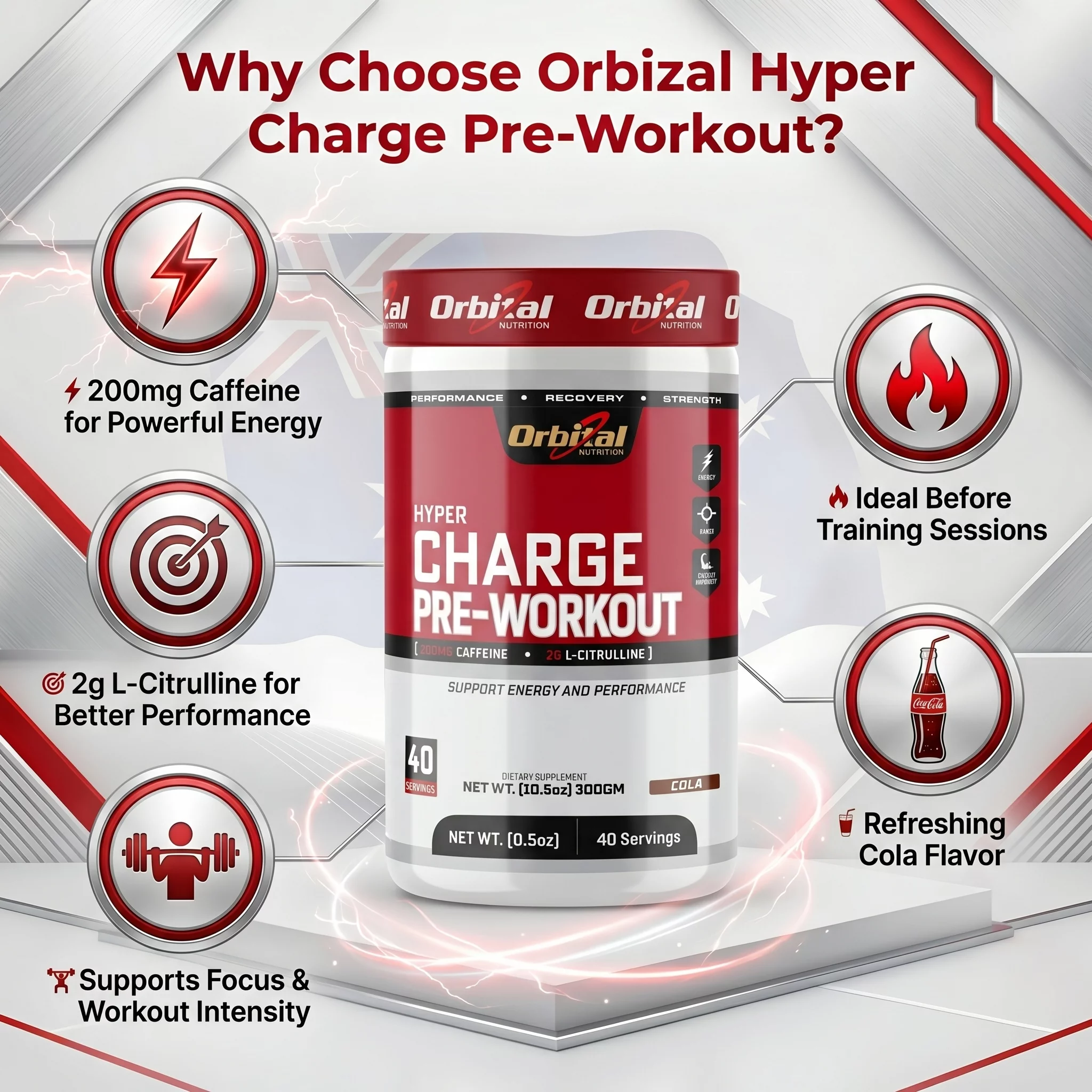 HYPER CHARGE PRE-WORKOUT-COLA in Bengaluru product image