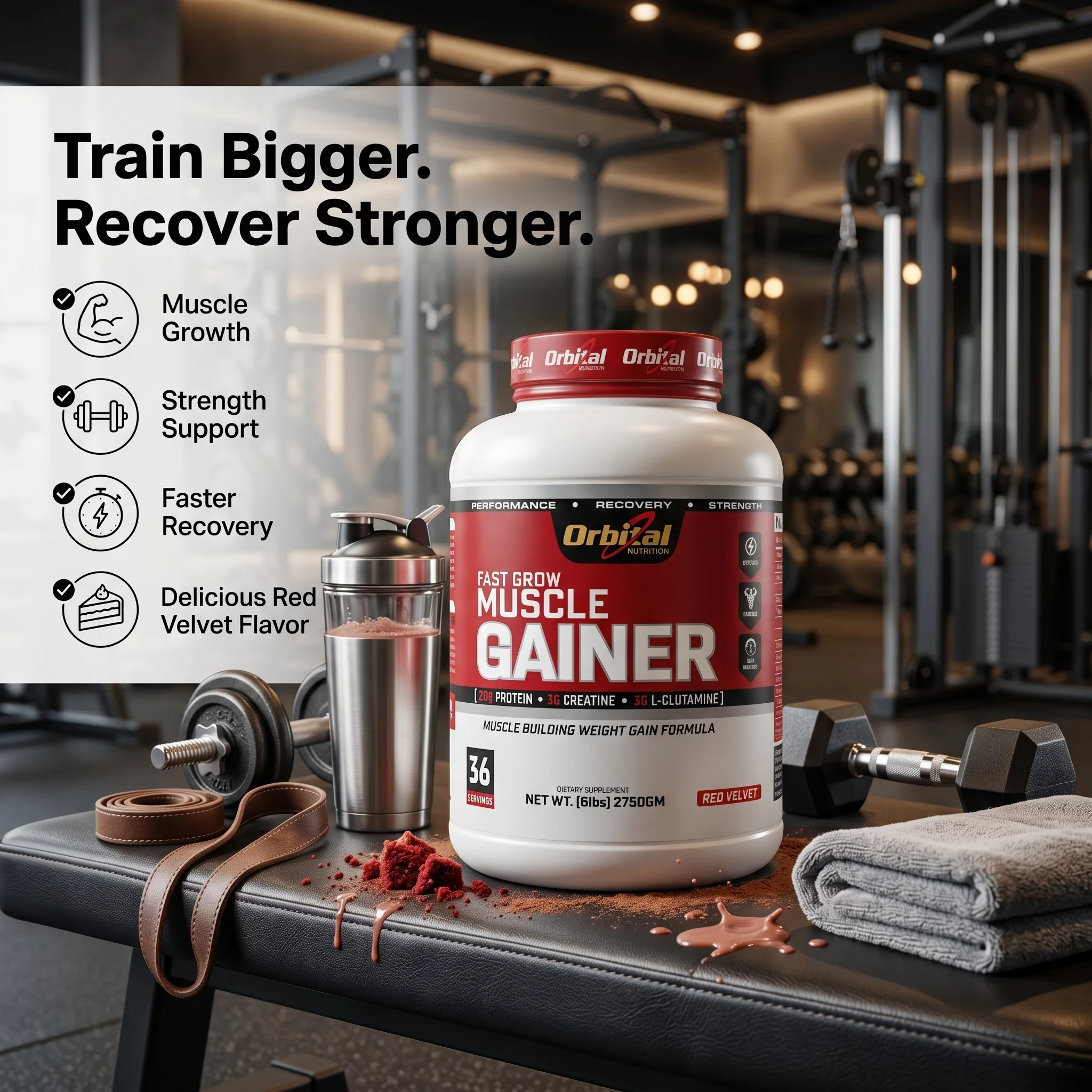 Fast Grow Muscle Gainer-Red Velvet in Bengaluru product image