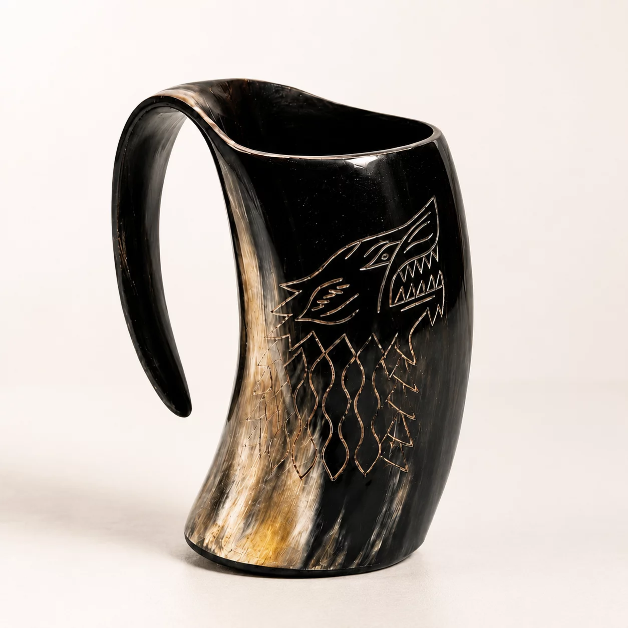 Handcrafted Buffalo Horn Mug Viking Drinking Cup RAYVORA 