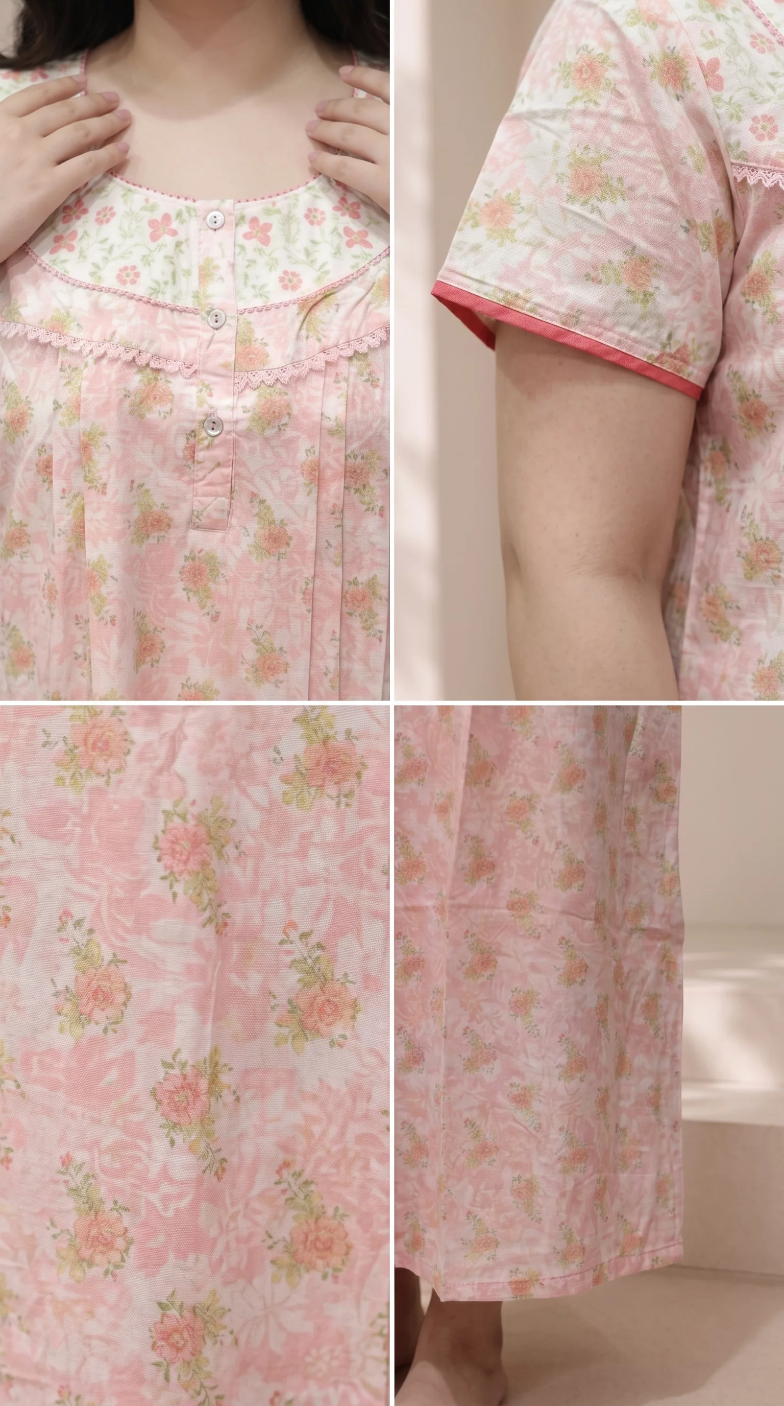 Mix Cotton Gown