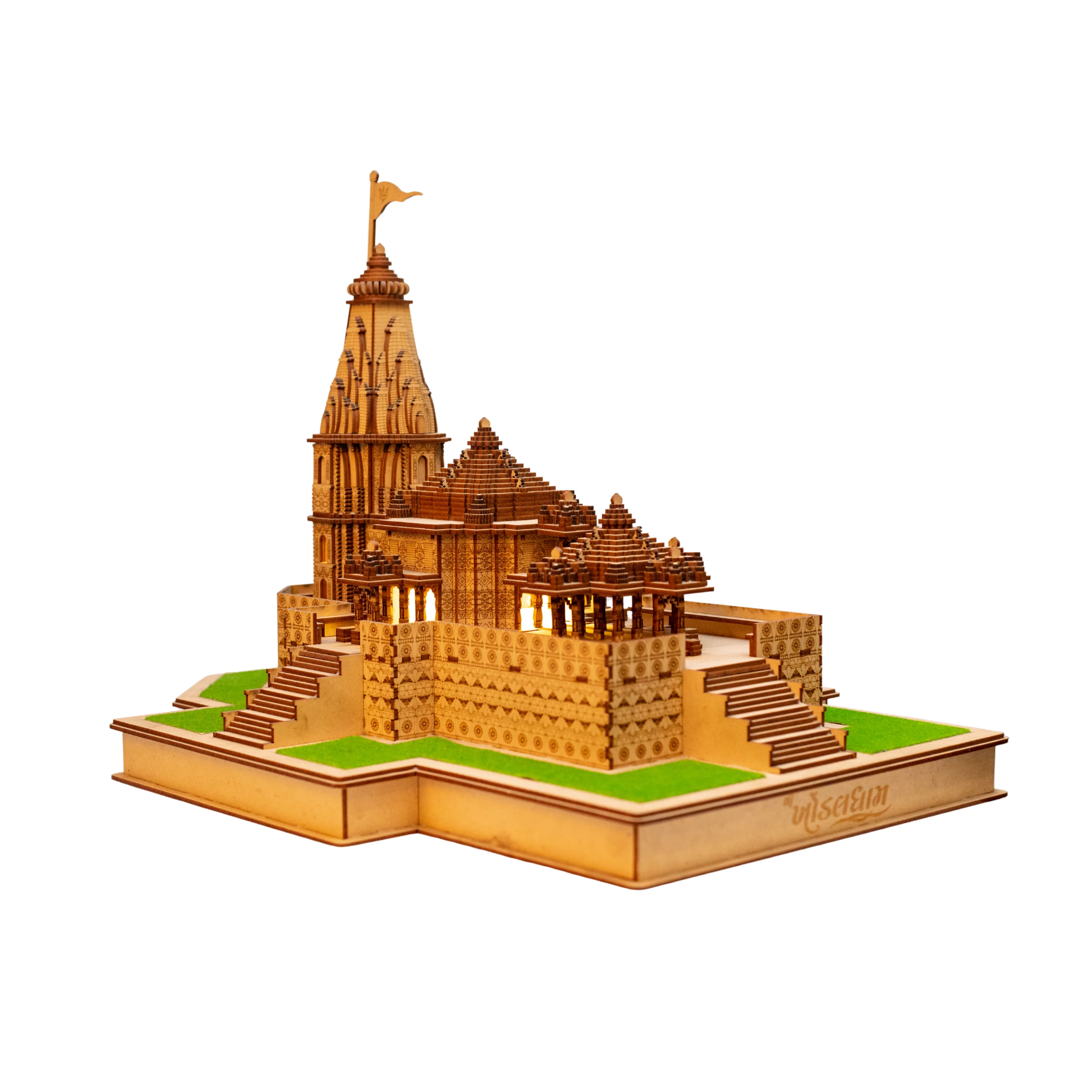Khodal Dham Mandir 3D Handcraft Wood Temple