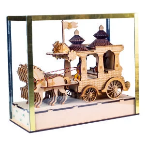 MDF Wooden Krishna Arjun Rath