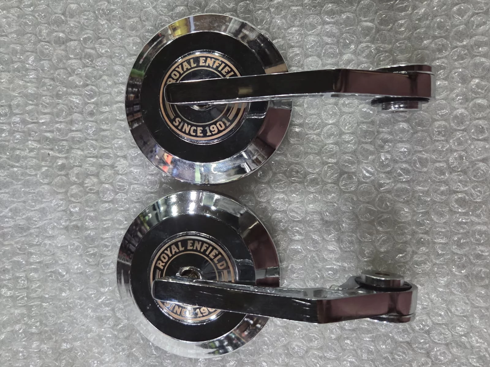 RE Bar End Mirror with Chrome