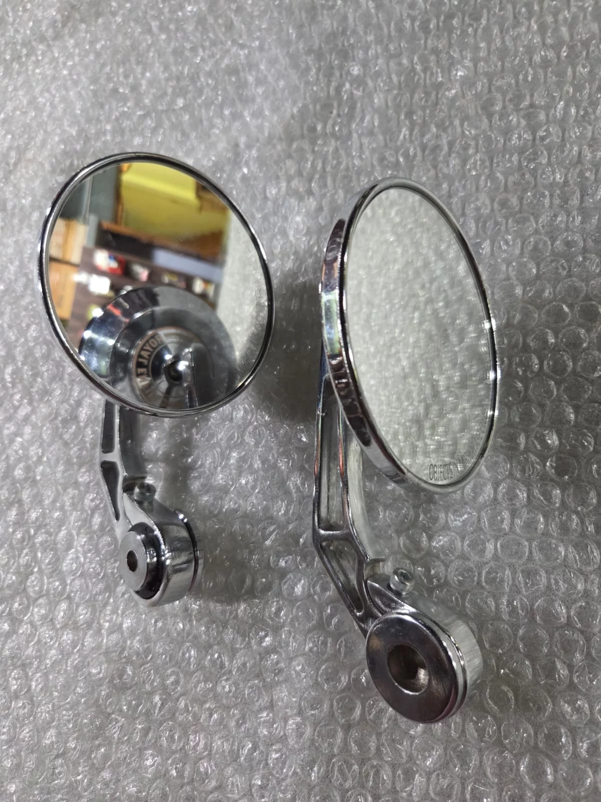 RE Bar End Mirror with Chrome