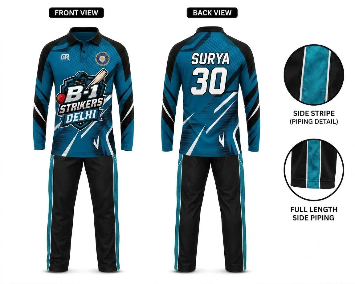 Full Sublimation Cricket Team Dress Kit Jquerd Fabric GANGWAR PRINTING GCGR+VWF Shiv Enclave Colony, Kulesara, Greater Noida, Uttar Pradesh 201306