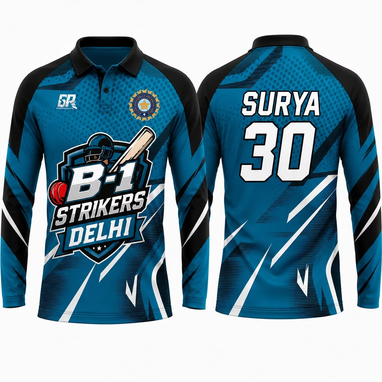 Full Sublimation Cricket Team Dress Kit Jquerd Fabric
