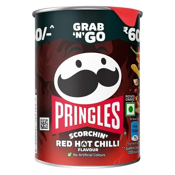 Pringles Scorchin' Red Hot Chilli Potato Crisps
