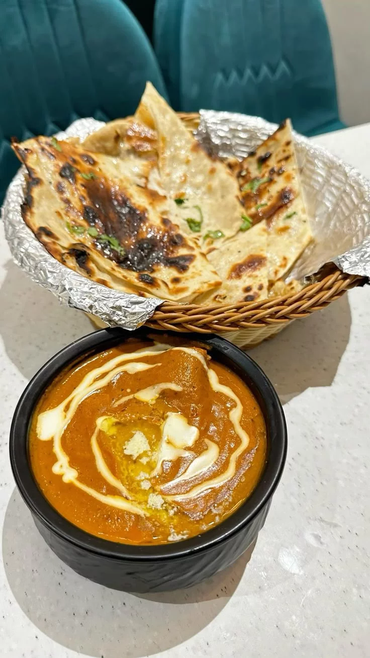 Butter Chicken and Naan (Plate) New Bollywood Family Restaurant 