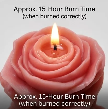 Hand Carved Double Rose Candle