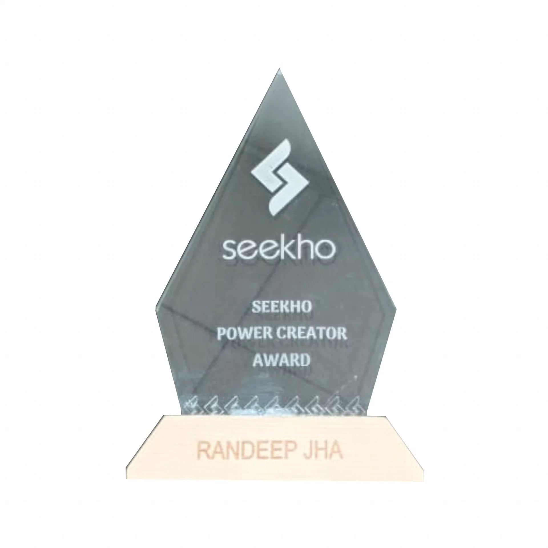 Acrylic Clear Marking Trophy