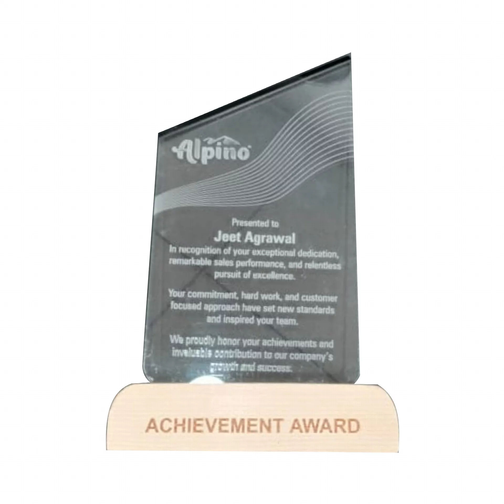 Acrylic Laser Marking Trophy