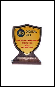 Customized Wooden Trophy with Golden Acrylic