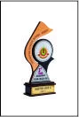 Wooden Round Trophy With Golden Print Finishing