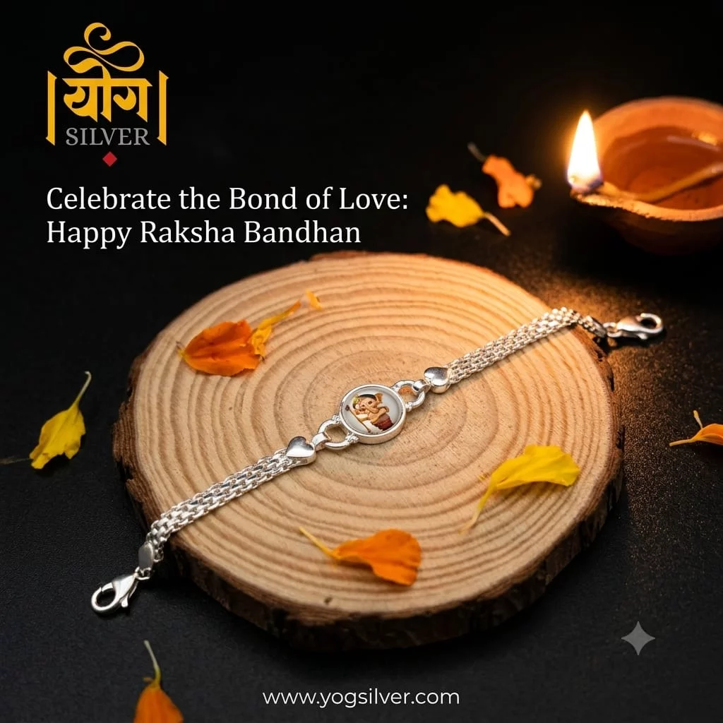 Silver ganesh bracelet for baby