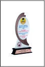 Black Acrylic Trophy With Laser Marking Finishing