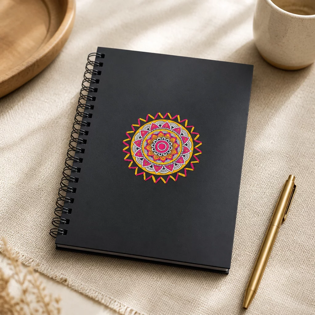 'Mandala' Handcrafted Diary (A5 size)