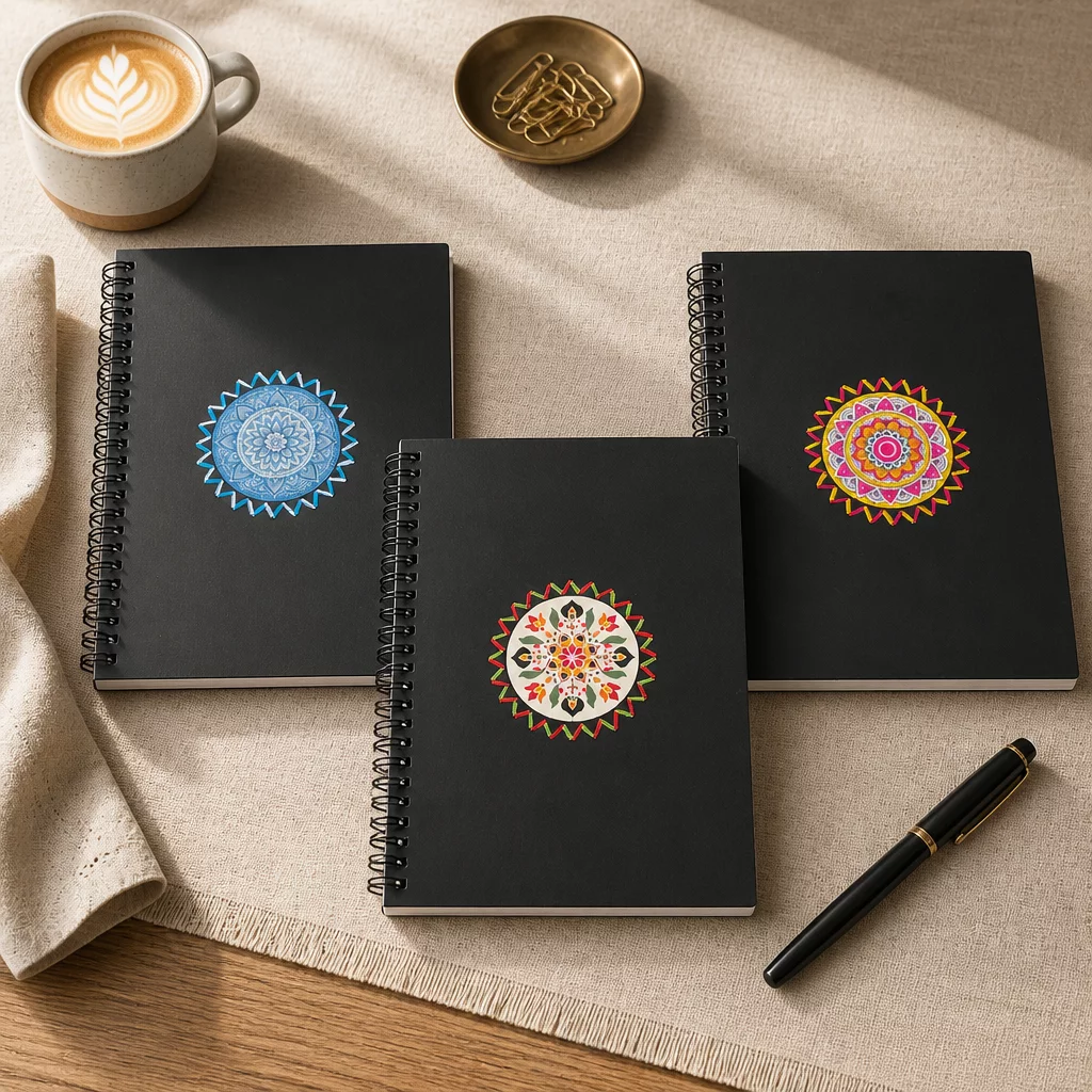 Set of Three Handcrafted Diaries (A5 size)