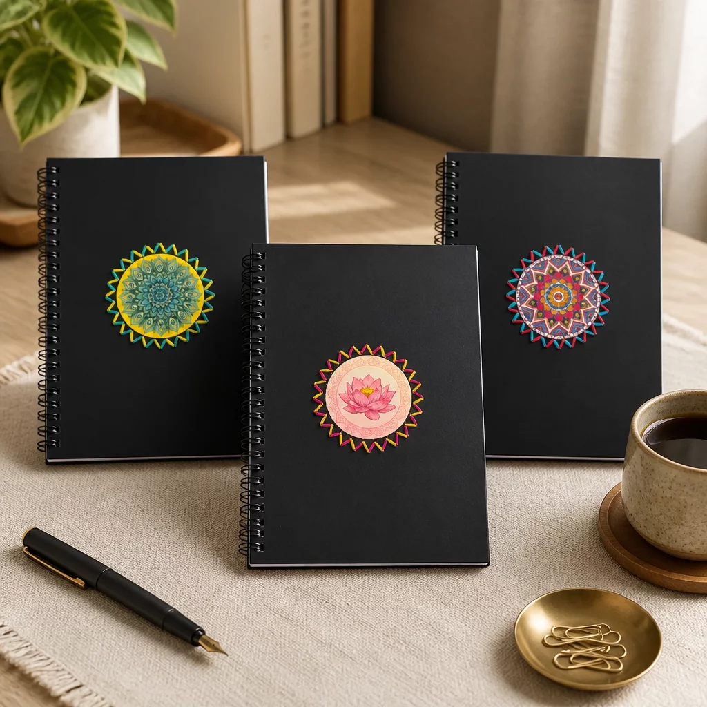 Set of Three Handcrafted Diaries (A5 size)