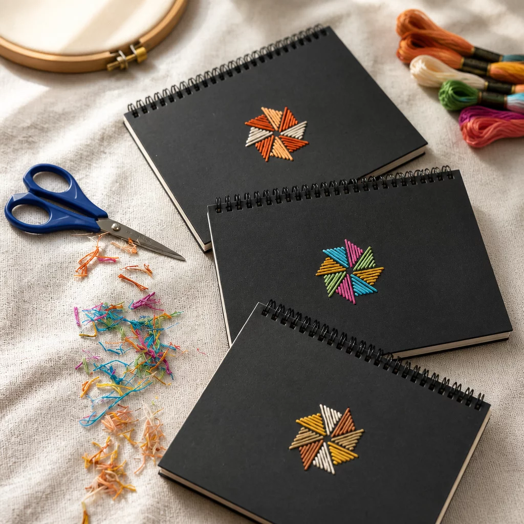 Handcrafted 'Pinwheel' Diary (A5 size)
