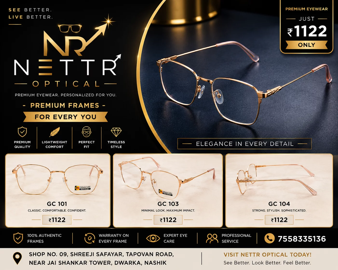 Full Optical Metal Frame