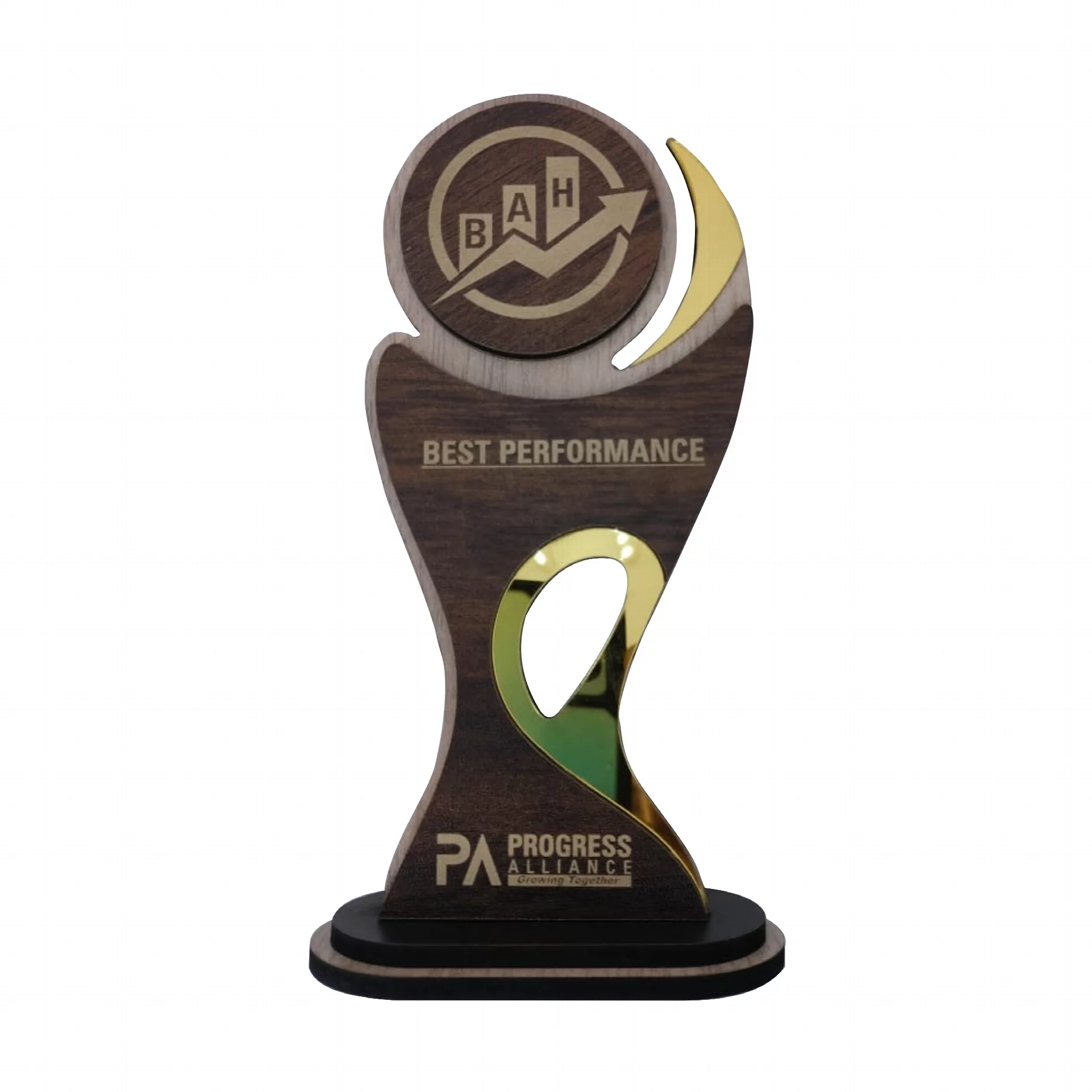 Acrylic Trophy With Wooden Base