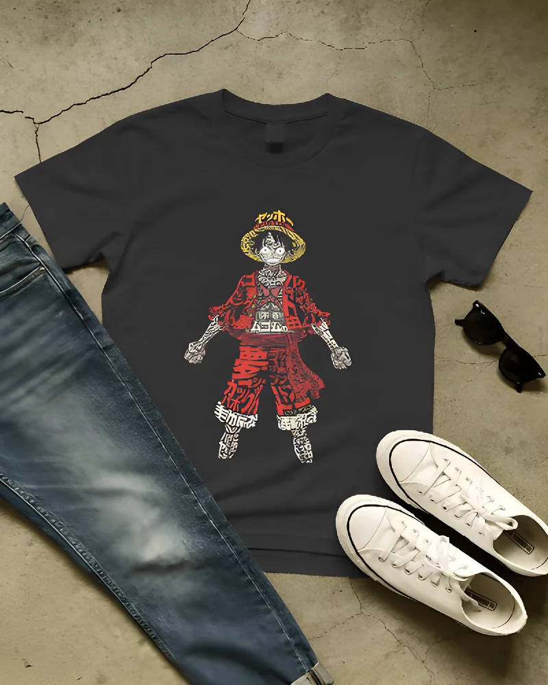 Typography Luffy Premium Oversized Tee