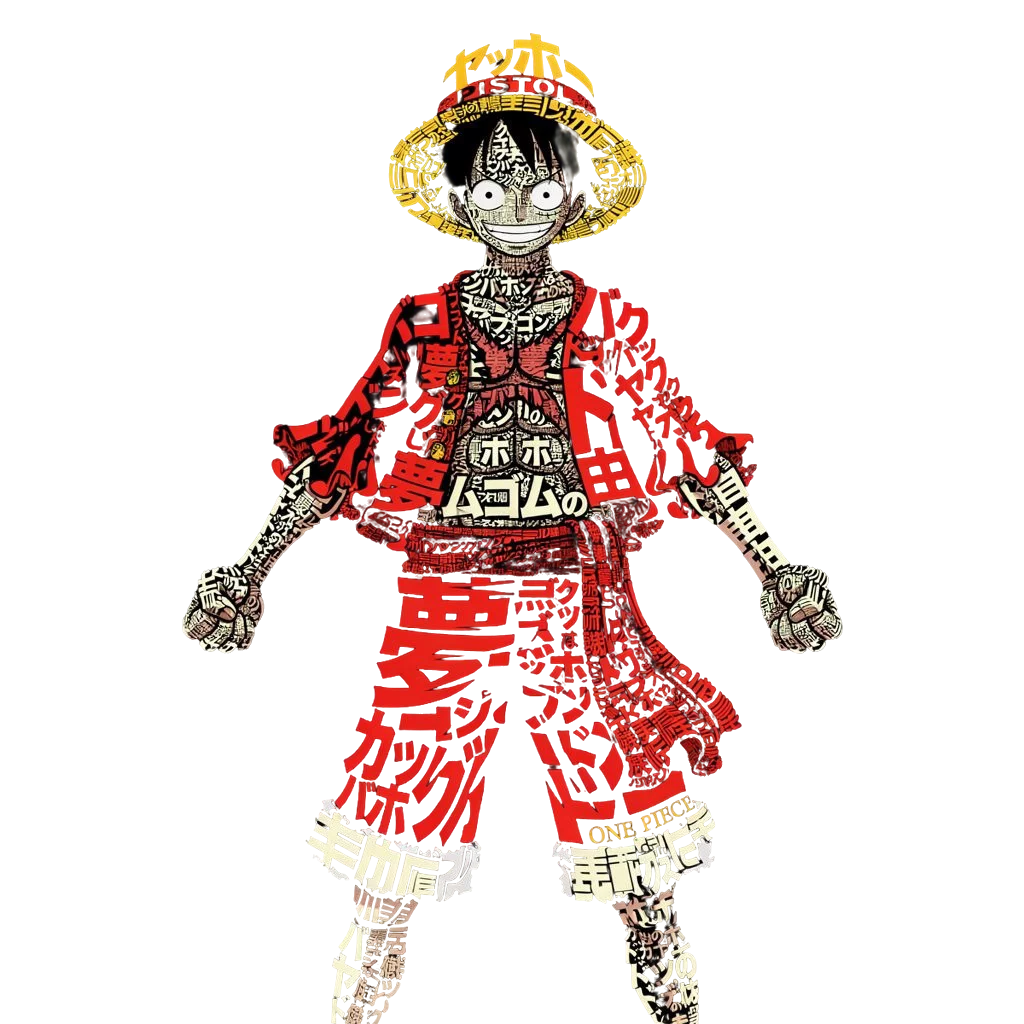 Typography Luffy Premium Oversized Tee