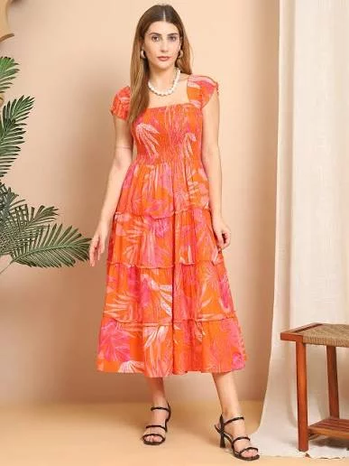 Aawari Cotton Smocked Dress