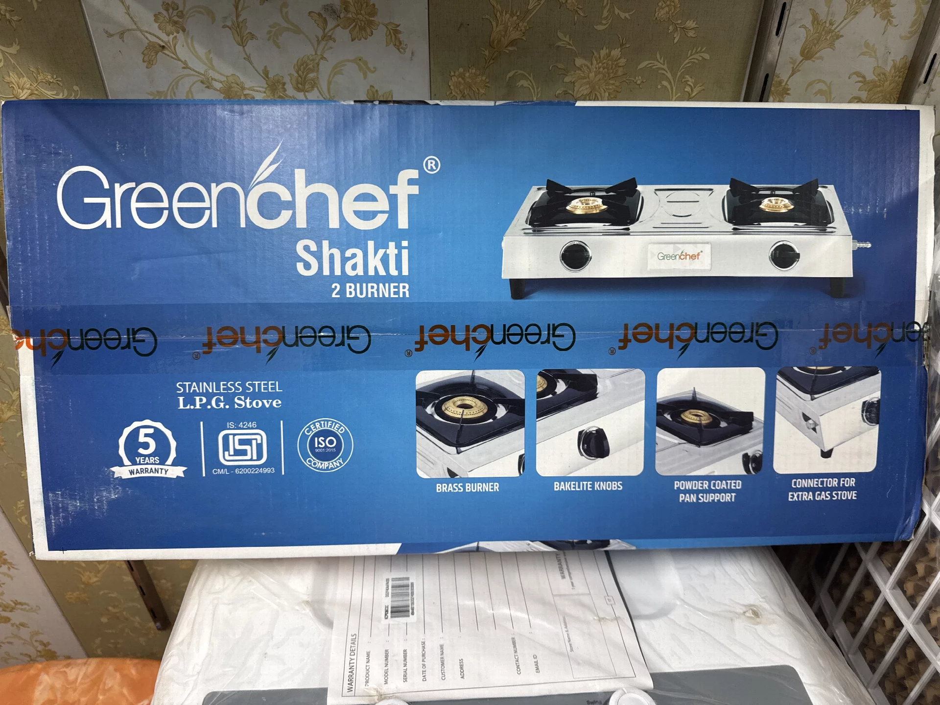 Greenshef Shakti 2 Burner Stainless Steel LPG Stove