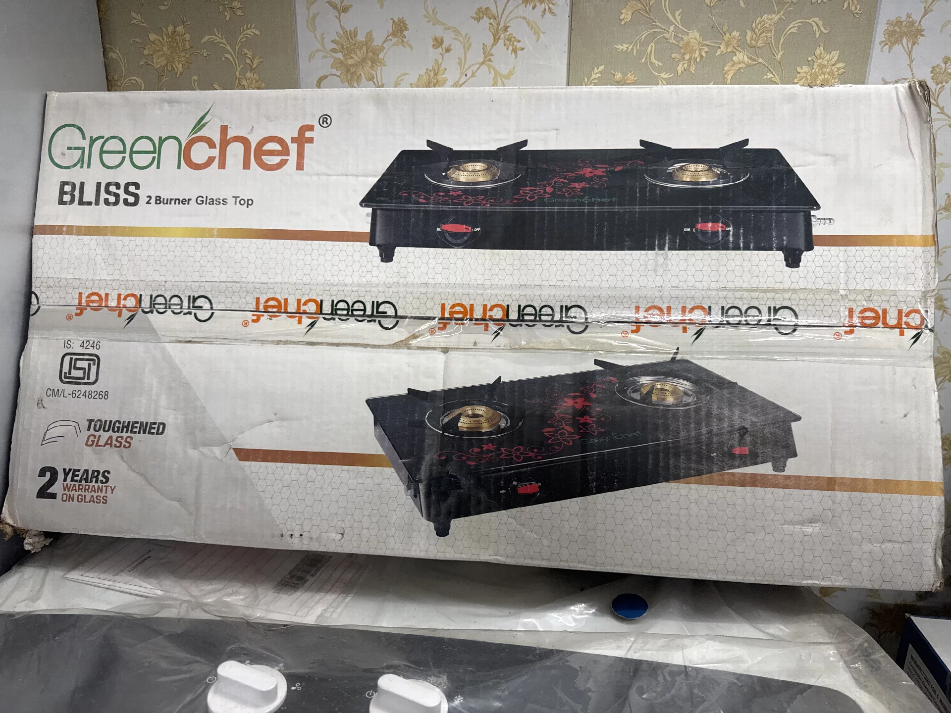 Greenshef Bliss 2 Burner Gas Stove with Glass Top