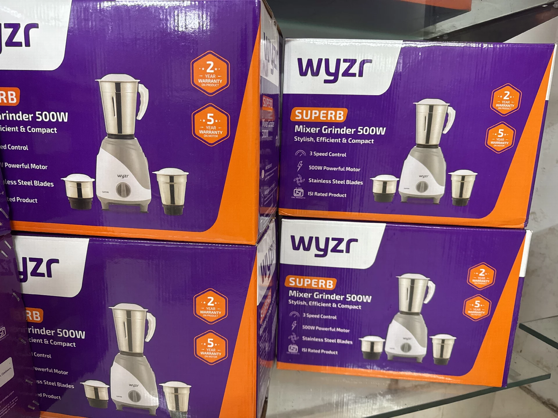 Wyzr Mixer Grinder 3 Jar 500W