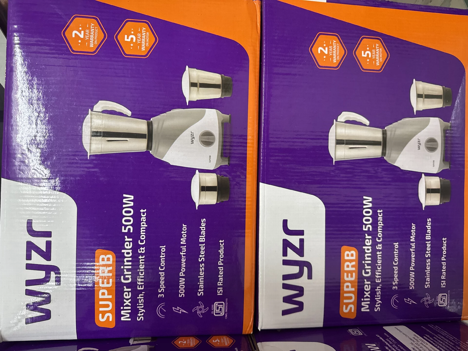 Wyzr Mixer Grinder 3 Jar 500W