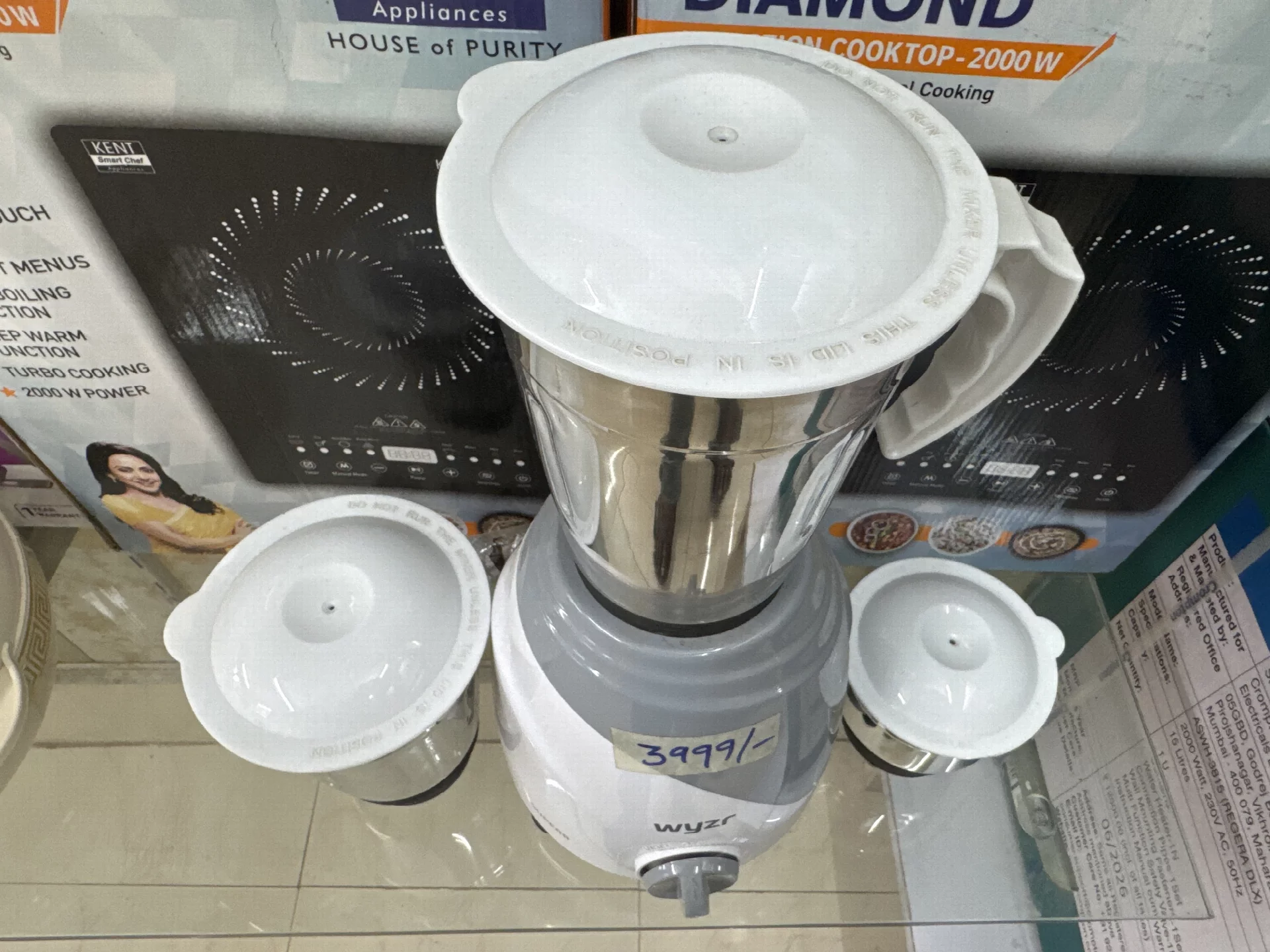 Wyzr Mixer Grinder 3 Jar 500W