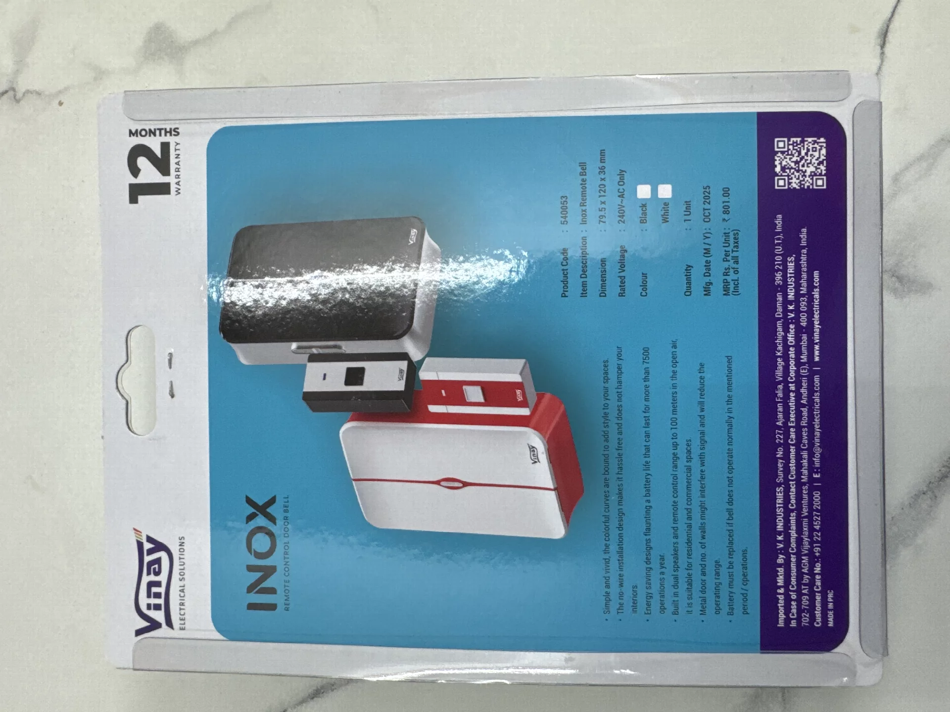 Vinay INOX Remote Control Door Bell