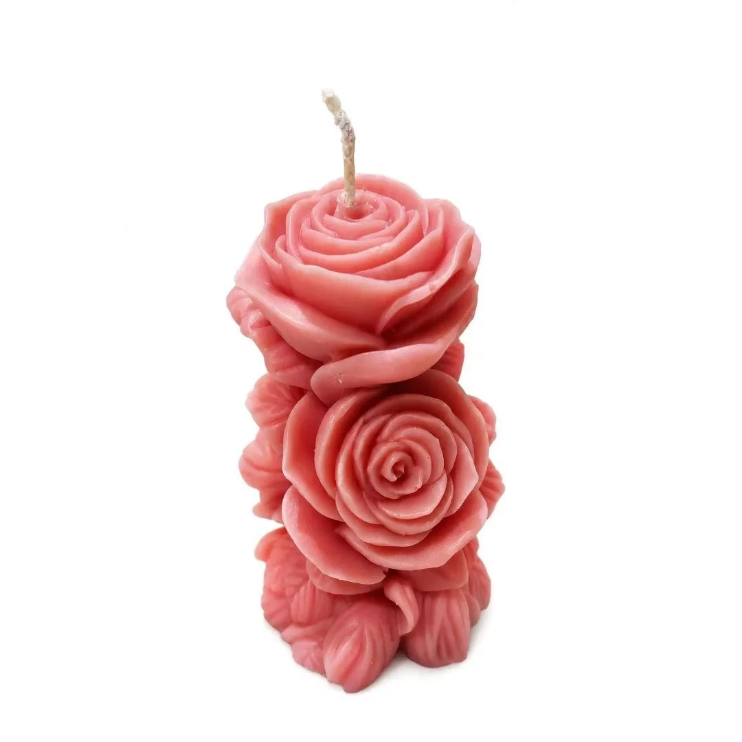 Rose Pillar Candle Room Freshener 3.90x1.97 cm 115g