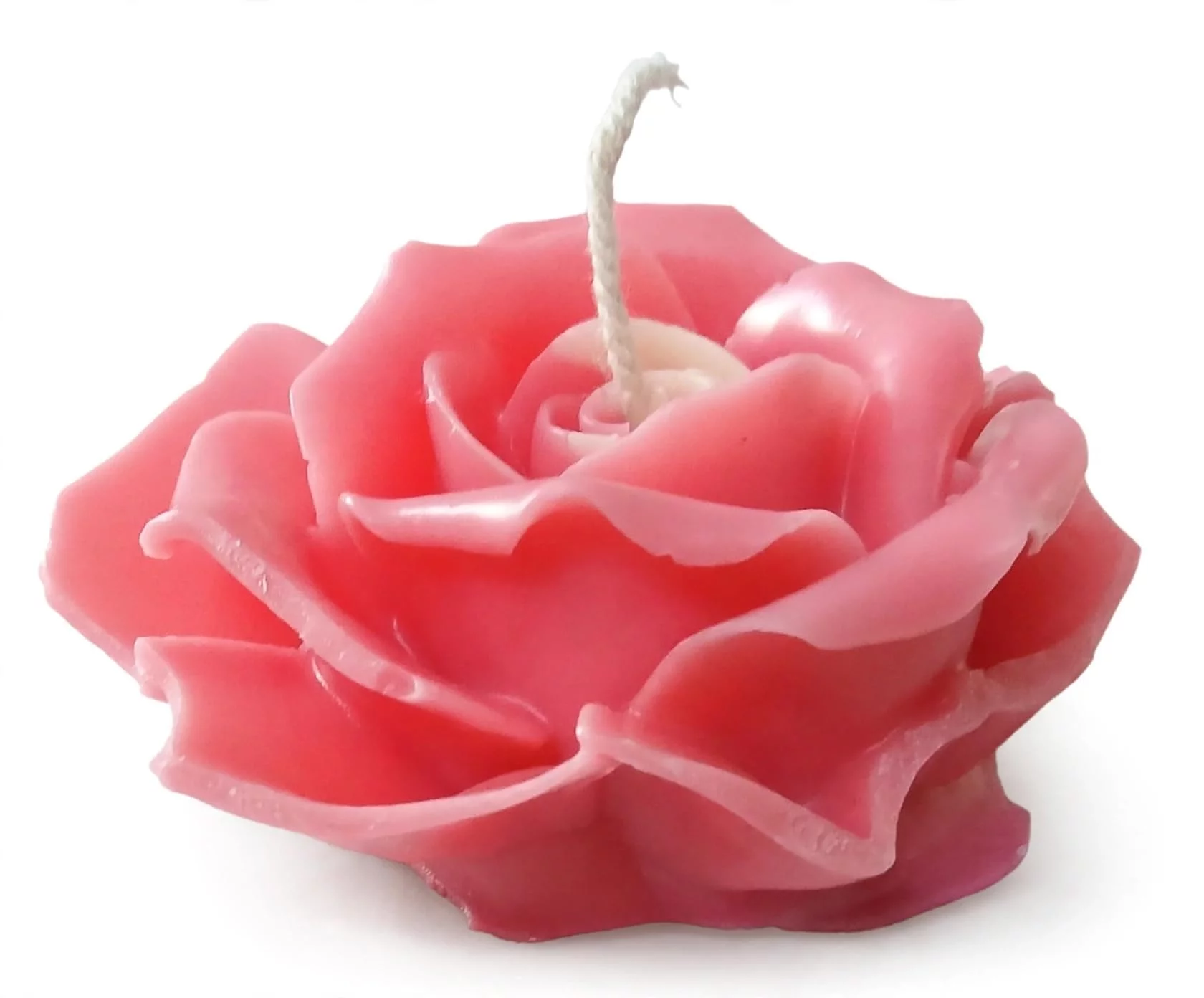 Rose Shaped Scented Candle, Natural Wax, 25g, Pink