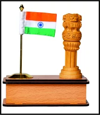 Wooden India Art Ashoka Stambh Table Trophy