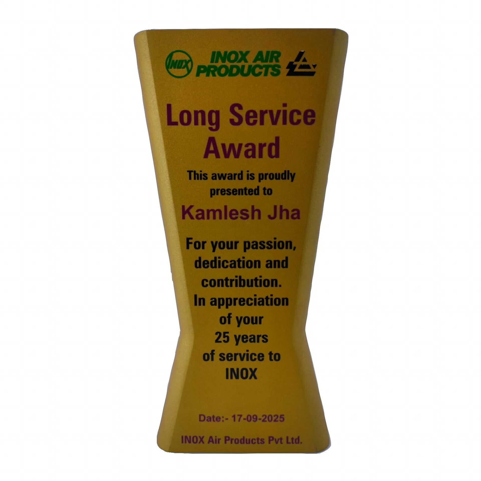 Personalized Round Trophy