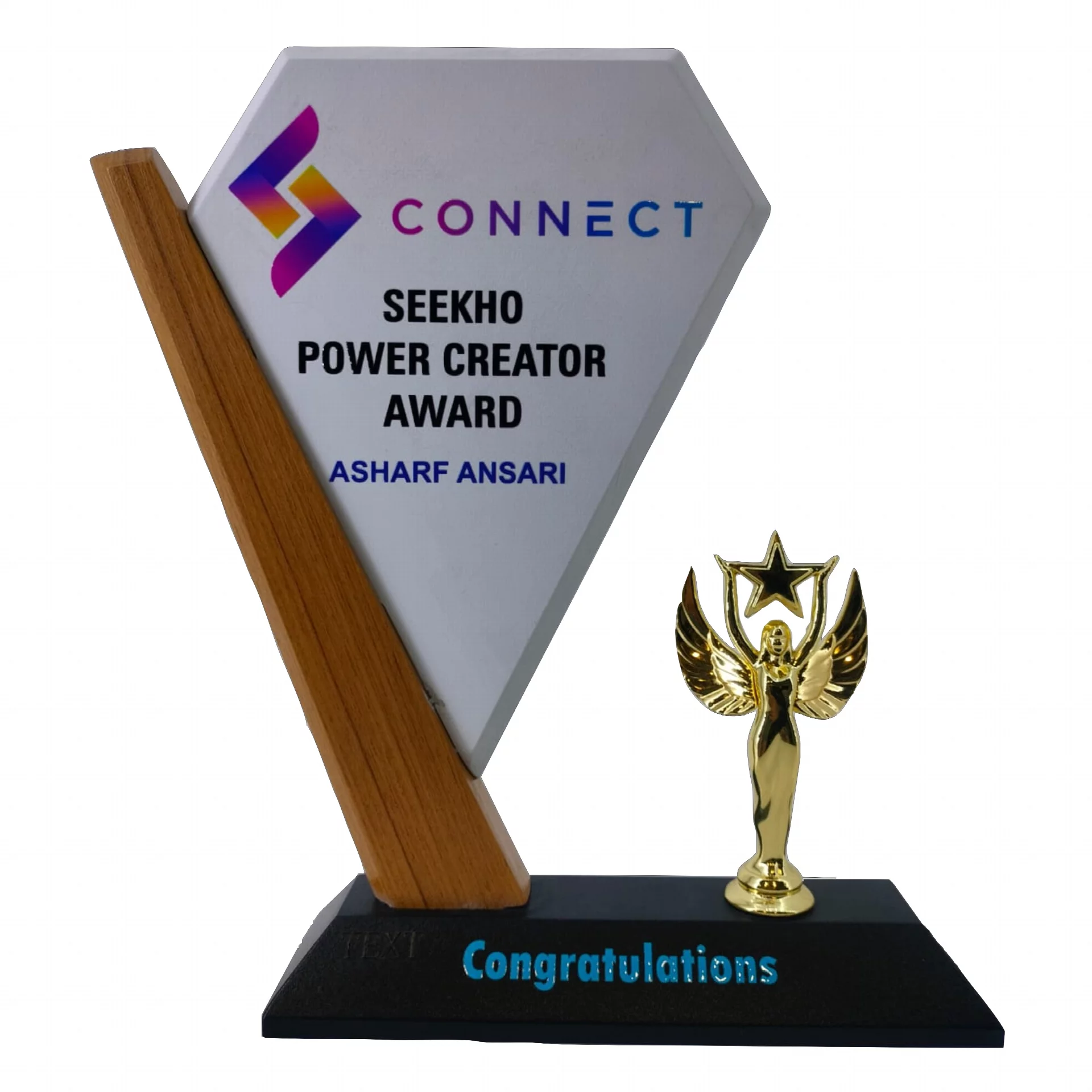 Personalized Round Trophy